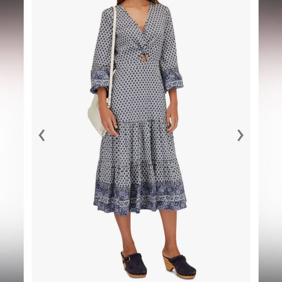 Veronica Beard Dinia Multicolor Geometric dress with slight cutout. - Picture 2 of 7